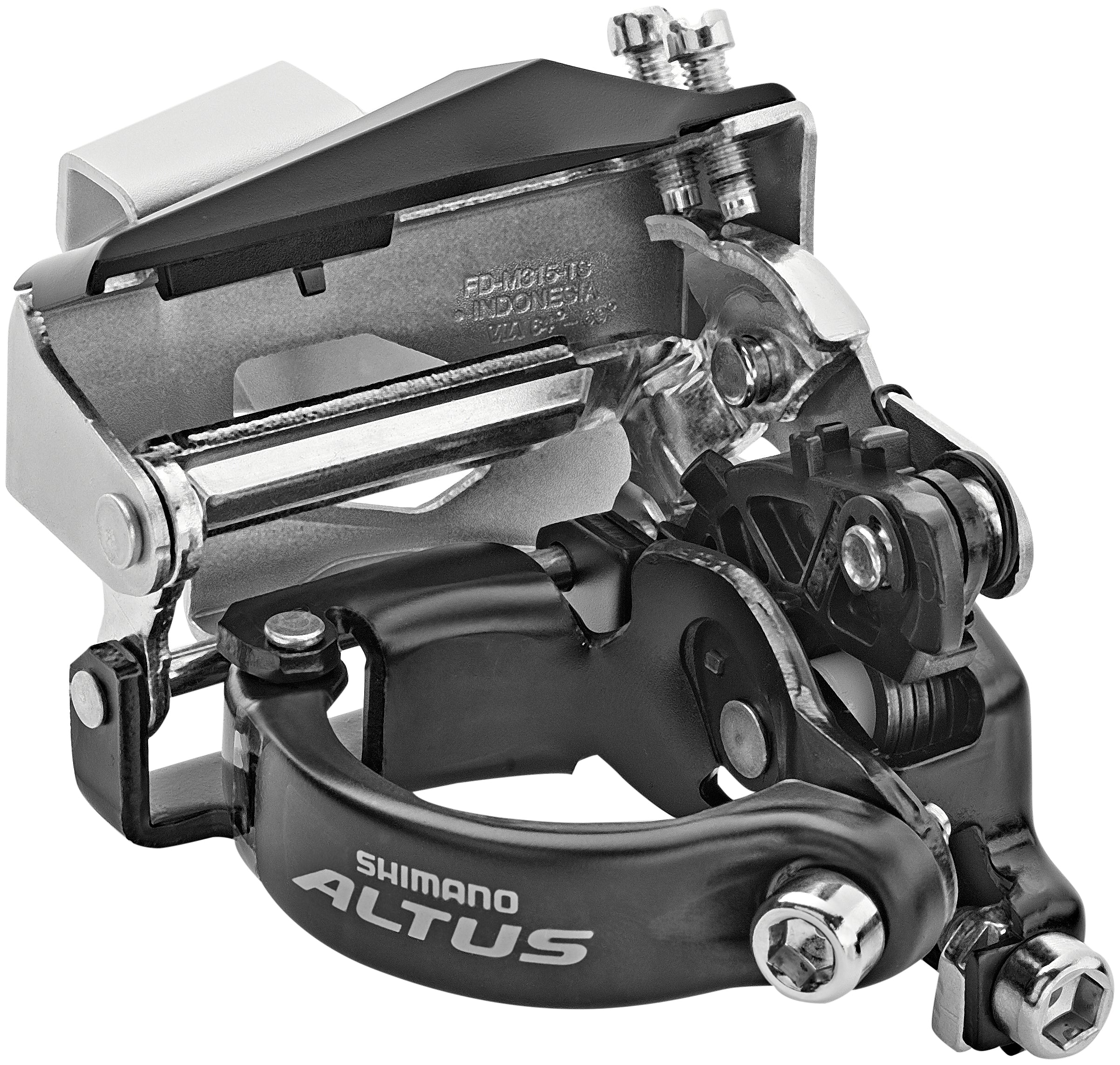 Shimano Altus FD-M315 voorderailleur 2x7/8-speed top swing klem diep dual-pull zilver/zwart