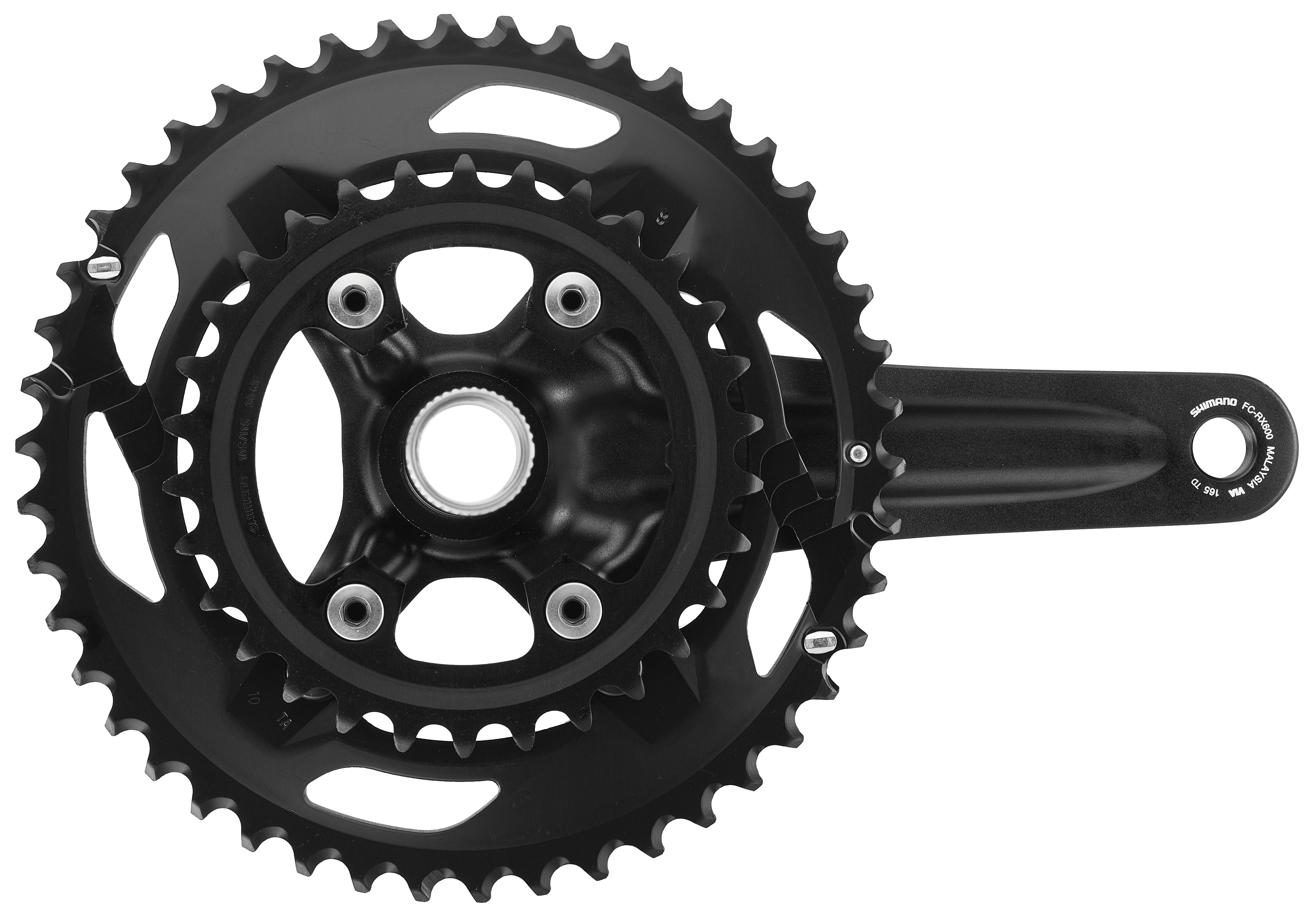 Shimano GRX FC-RX600 crankstel 2x10-speed 46-30T zwart