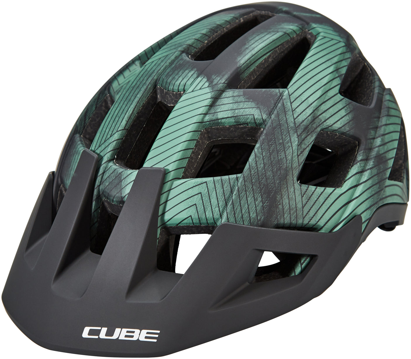 CUBE BADGER MTB-helm groen