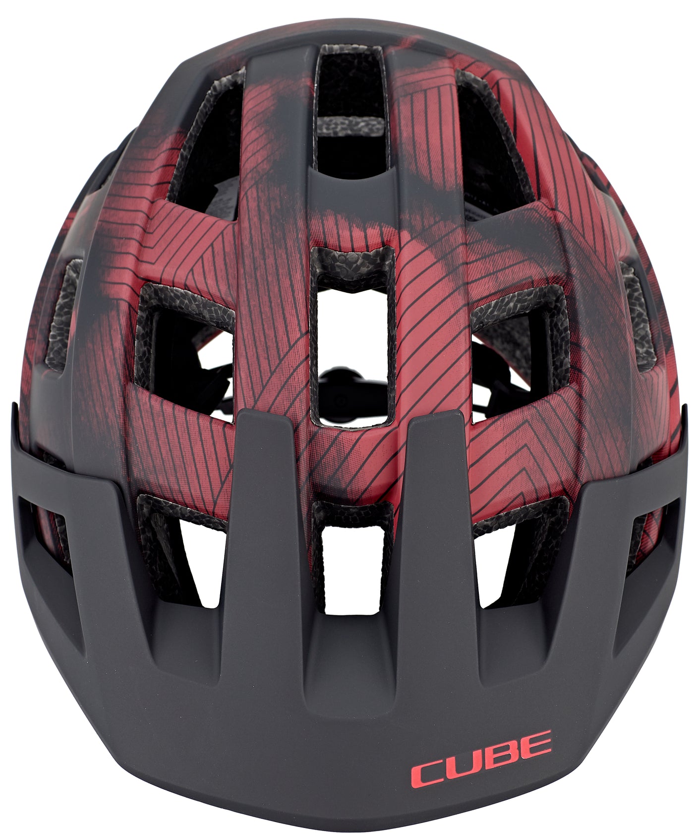 CUBE BADGER MTB-helm rood