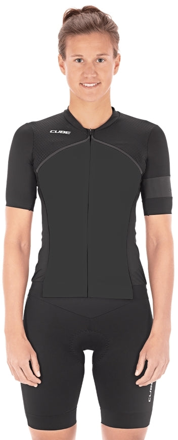 CUBE BLACKLINE WS jersey korte mouw zwart