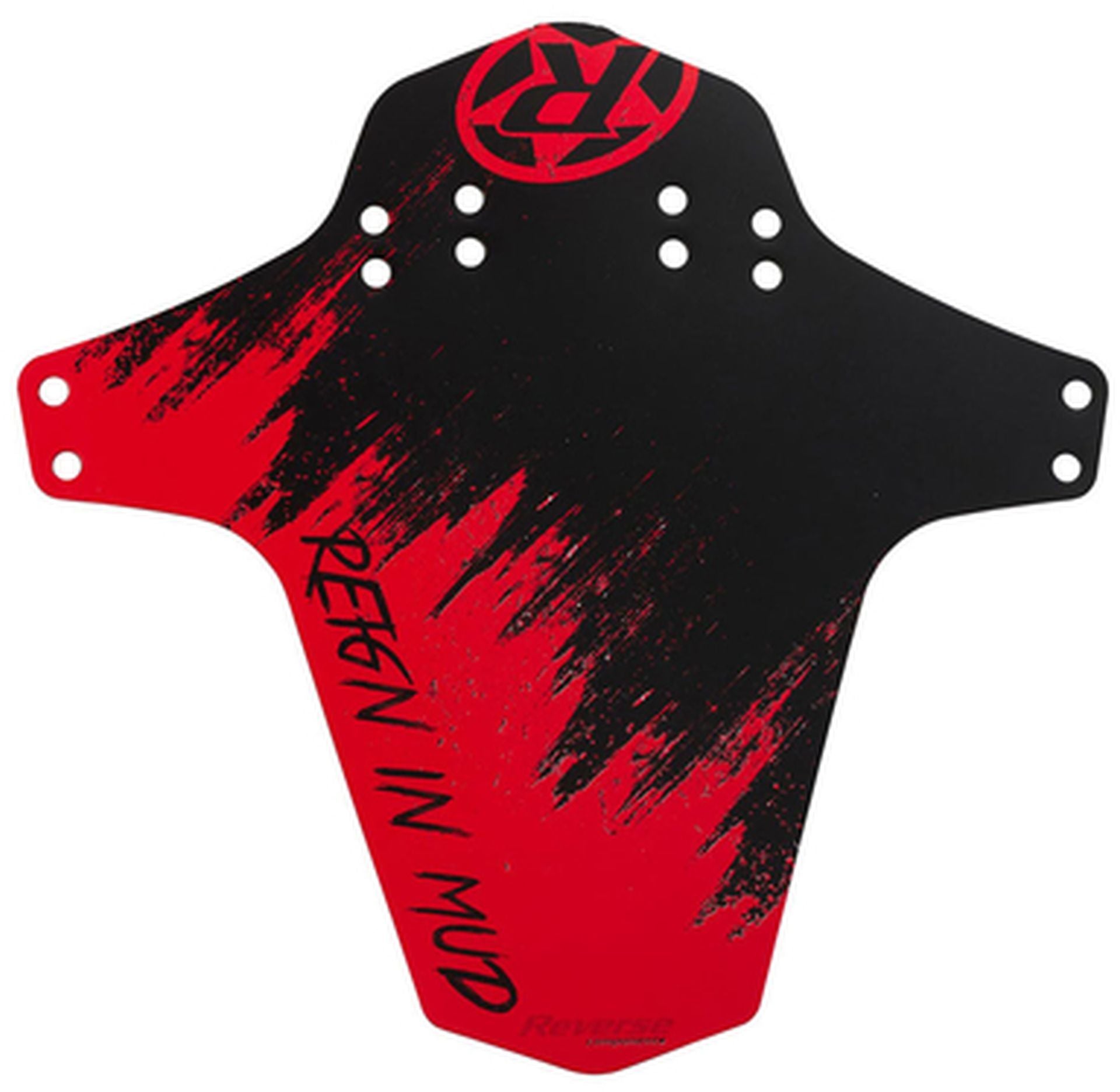 Reverse Mudfender MTB spatbord zwart/rood