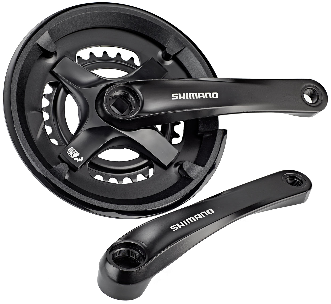 Shimano FC-TY501 crankstel 2x7/8-speed 46-30T zwart