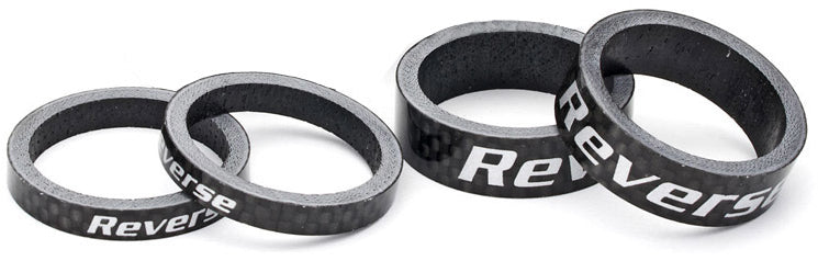 Reverse carbon spacerkit 1 1/8" zwart