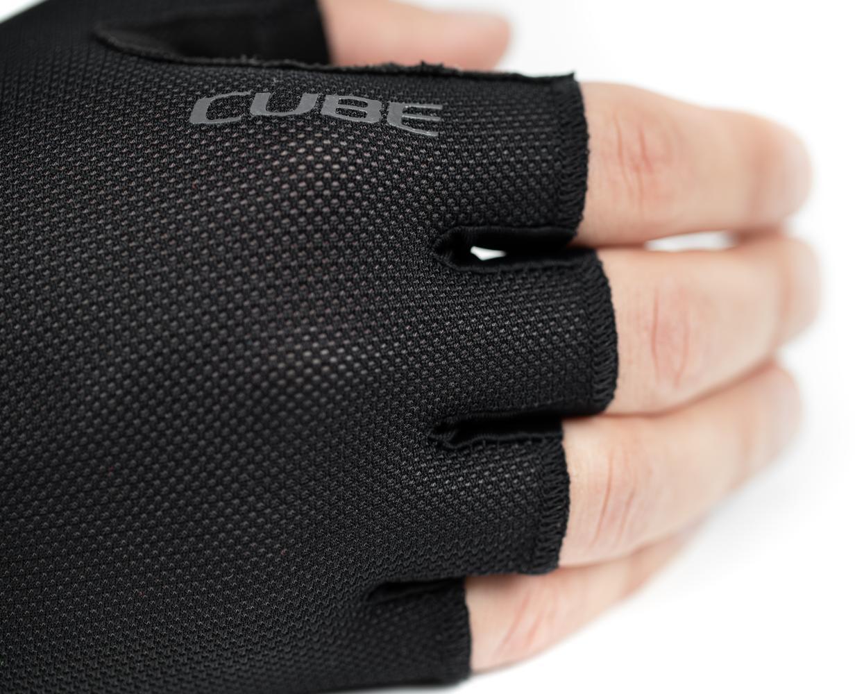 CUBE prestatiehandschoenen korte vinger zwart