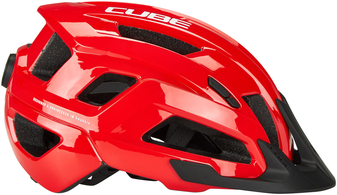 CUBE STEEP helm glanzend rood