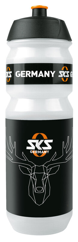 SKS drinkfles hert 750ml zwart/wit