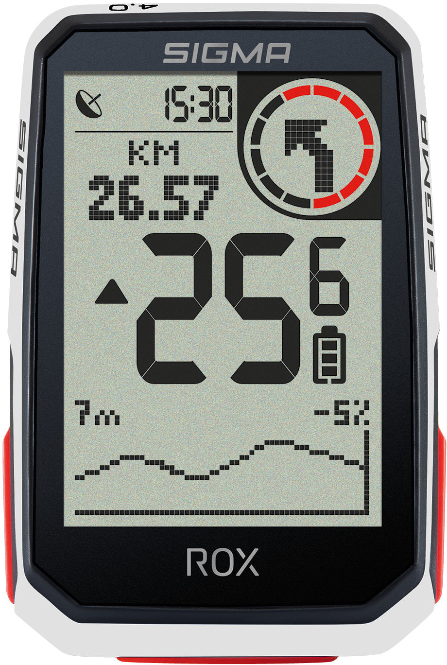 Sigma ROX 4.0 fietscomputerset inclusief stuurpenhouder + pulse belt wit