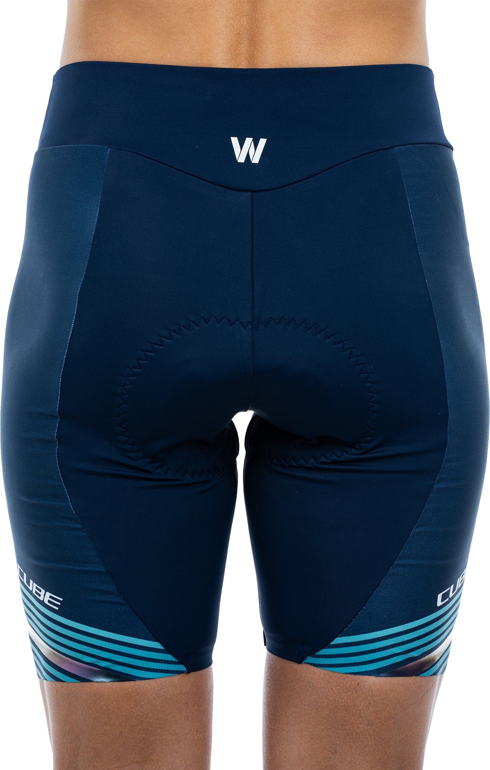 CUBE TEAMLINE WS fietsbroek kort blauw'n'mint