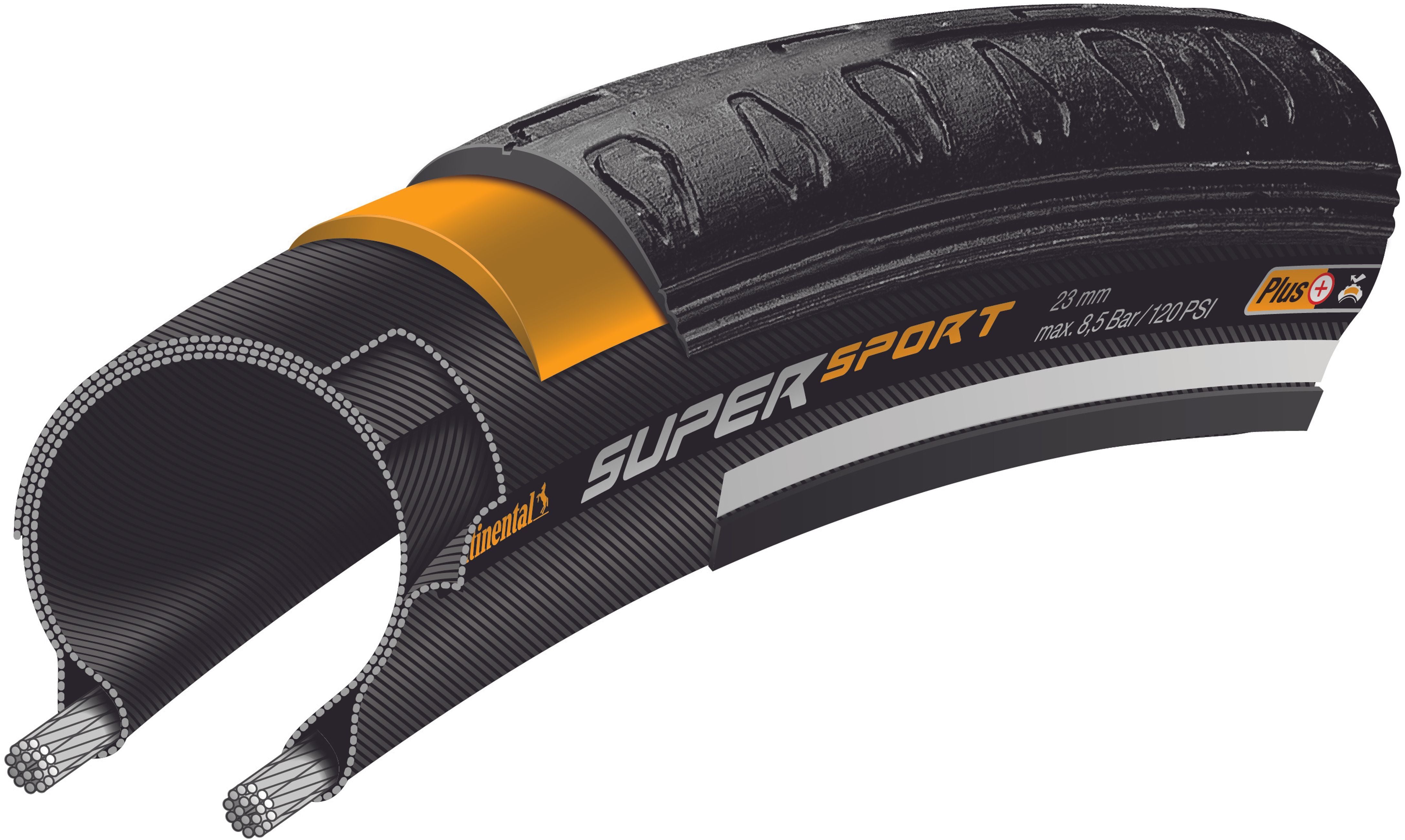 Continental Super Sport Plus draadband 700x25C zwart