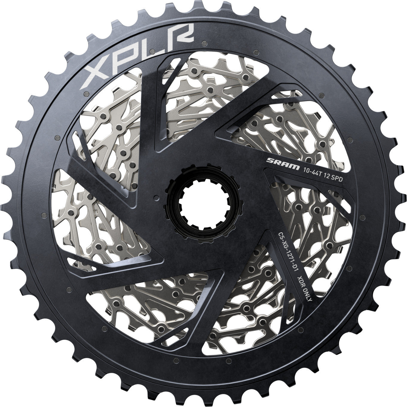 SRAM XG-1271 cassette 12-speed 10-44T zilver/zwart