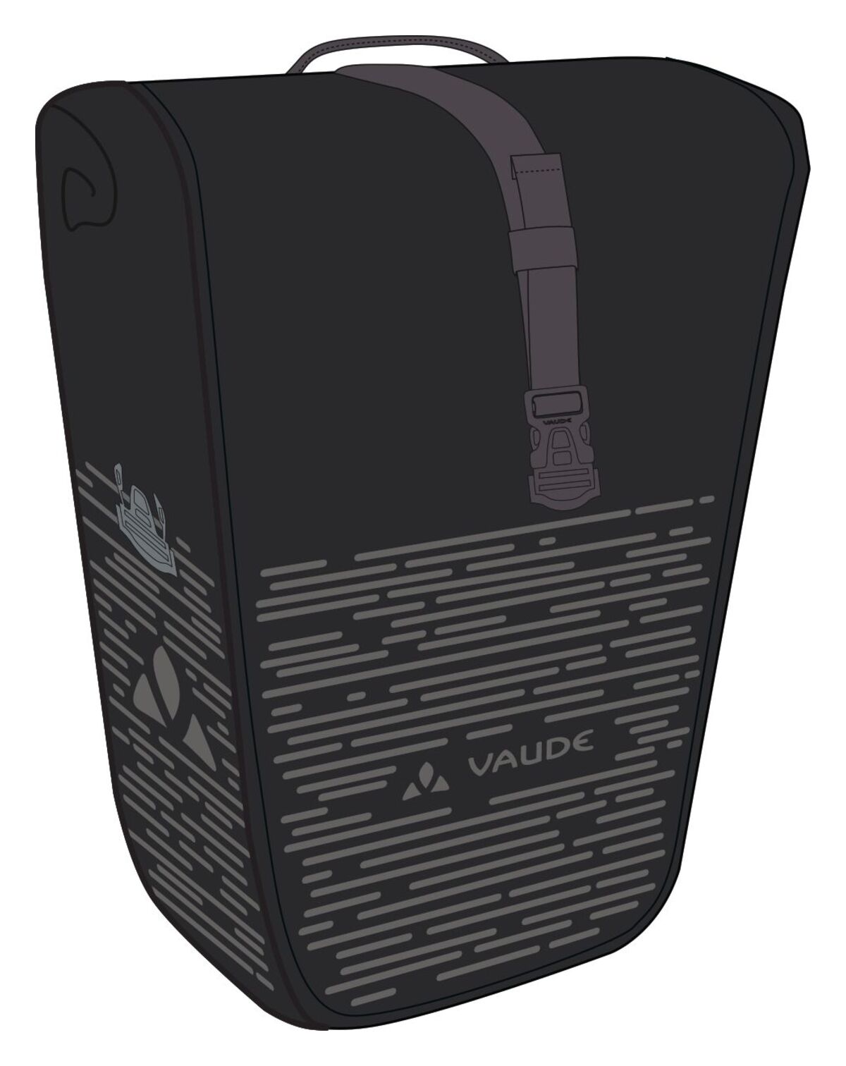 VAUDE Aqua Back Luminum II achterwieltas zwart