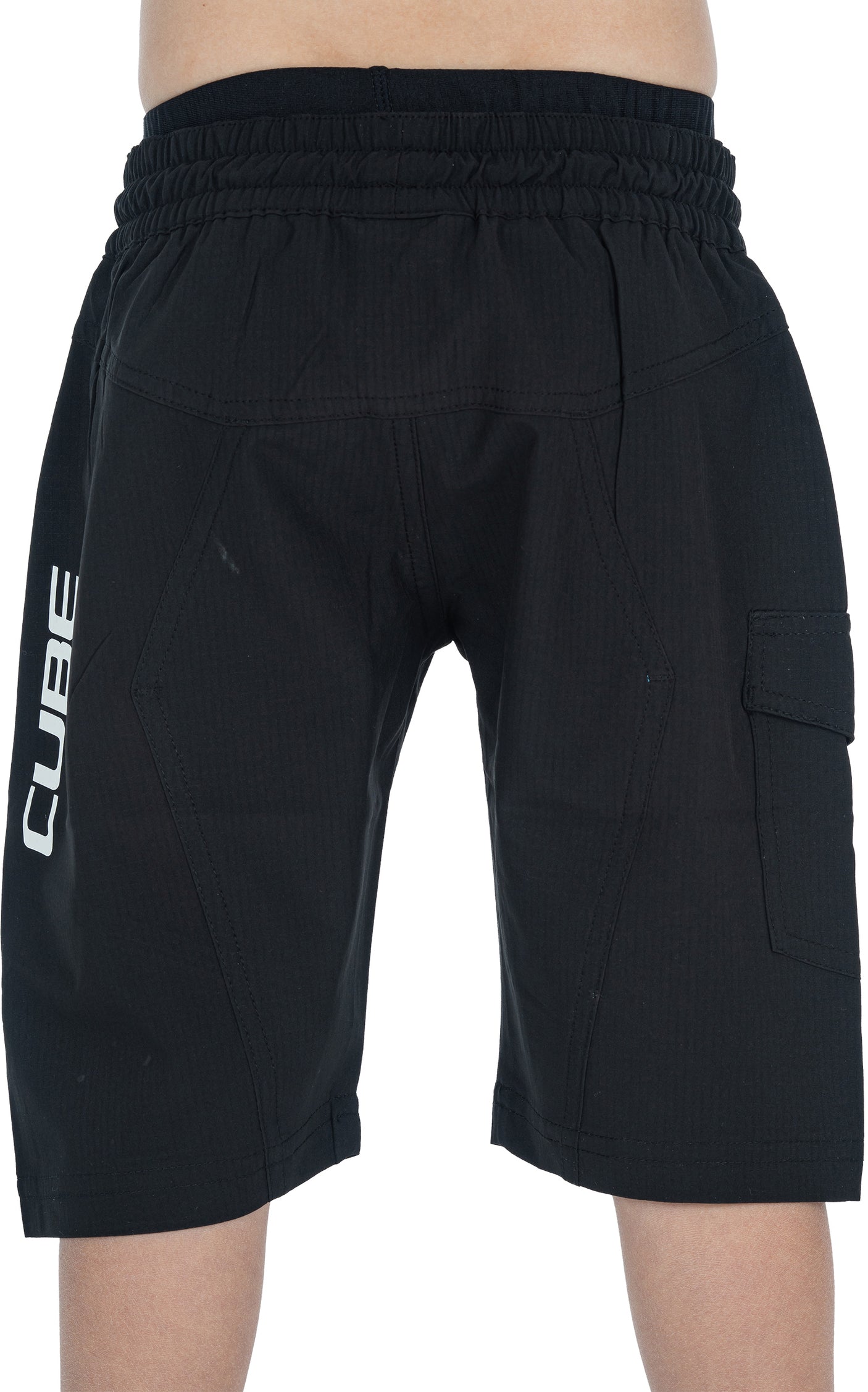 CUBE TEAMLINE baggy short ROOKIE incl. binnenbroek zwart'n'wit