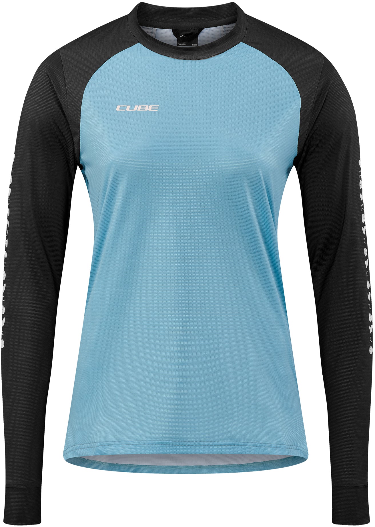 CUBE ATX WS jersey met ronde hals en lange mouwen blauw'n'zwart