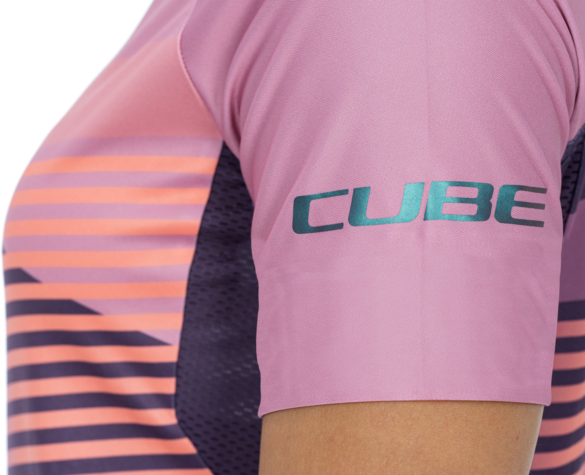 CUBE TEAMLINE WS jersey met ronde hals en korte mouwen violet'n'rose