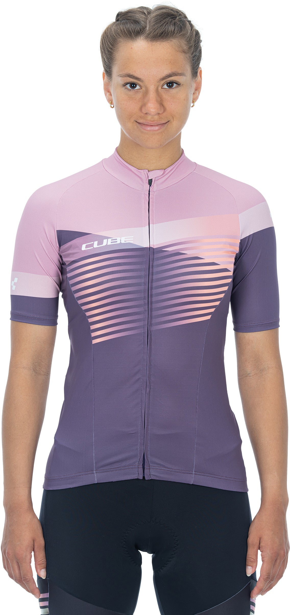 CUBE TEAMLINE WS jersey korte mouw violet'n'rose