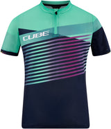 CUBE TEAMLINE jersey ROOKIE korte mouw blauw'n'mint