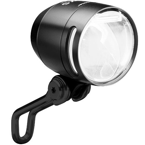 Busch + Müller Lumotec IQ-XS DC koplamp zwart/transparant