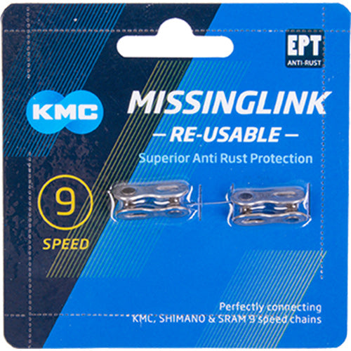 KMC 9R EPT Missing Link kettingslot schakel 9-voudig zilver