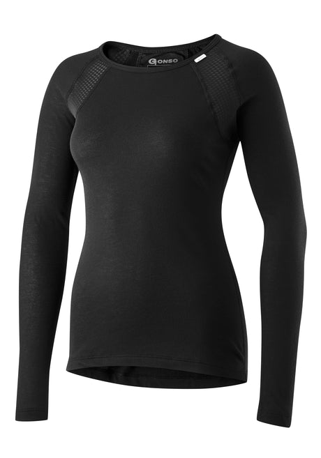 Gonso Base Shirt Lange Mouw Therm Dames Zwart