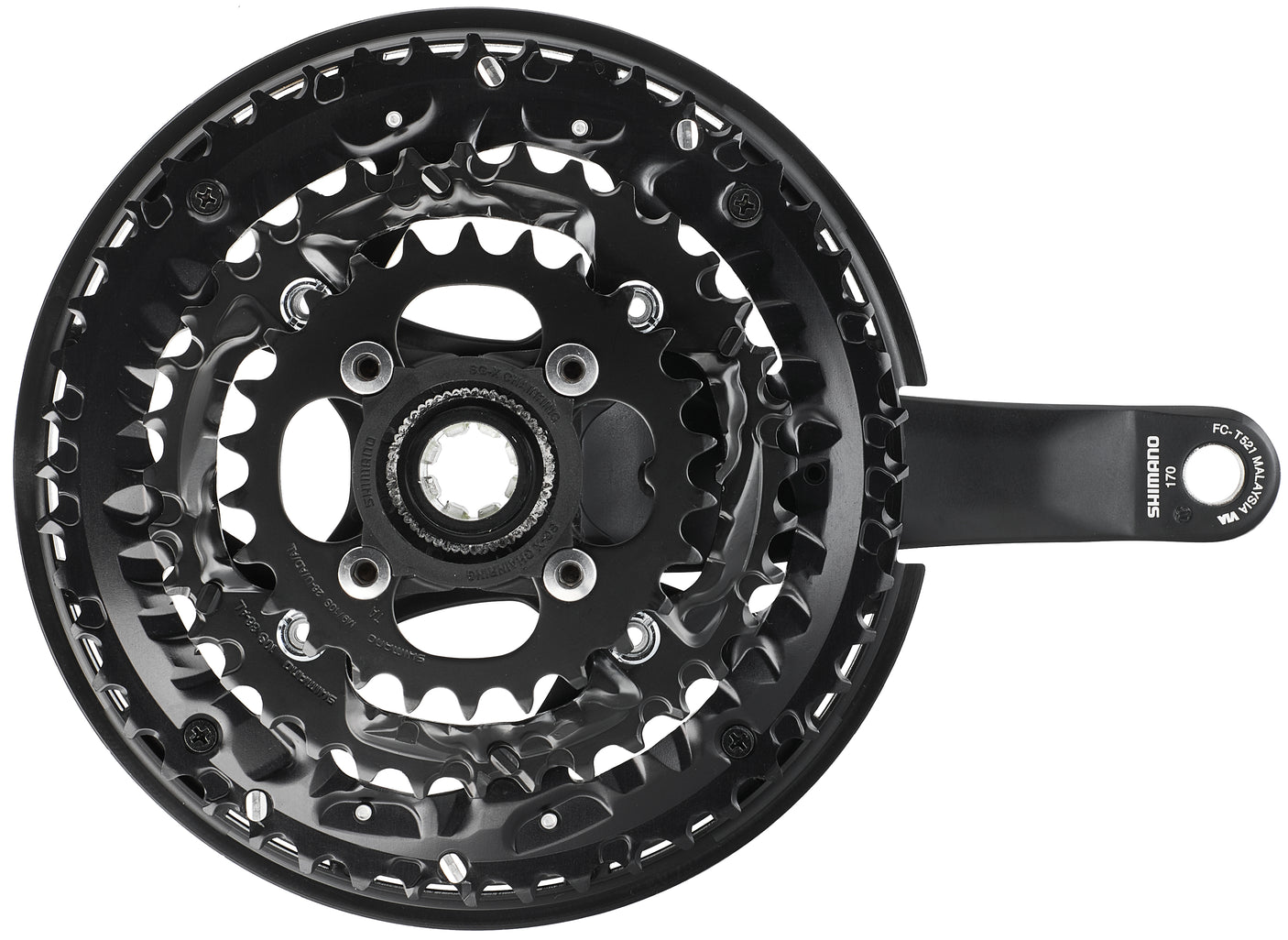 Shimano Trekking FC-T521 Octalink crankstel 3x10-speed 48-36-26 tanden zwart