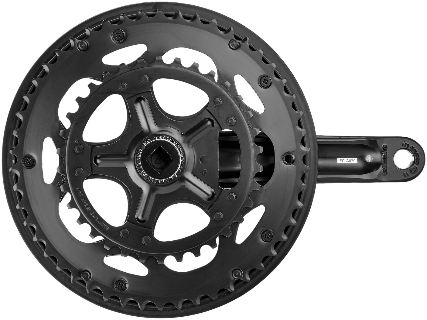 Shimano Tourney FC-A070 crankstel 7/8-speed kettingkastring zwart