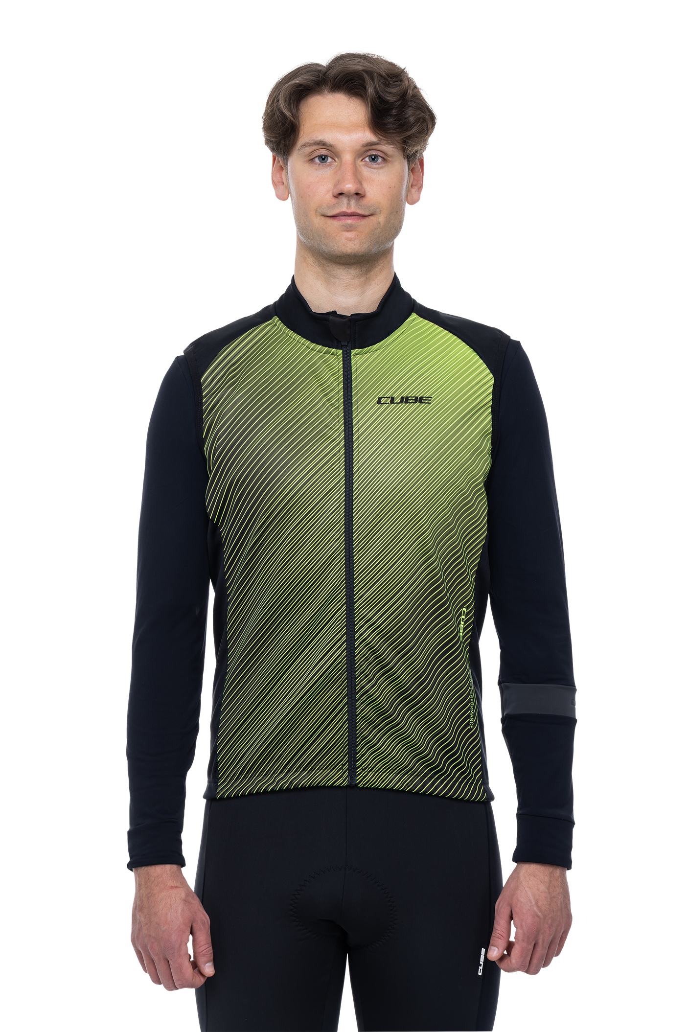 CUBE BLACKLINE softshell vest Safety zwart en neon geel