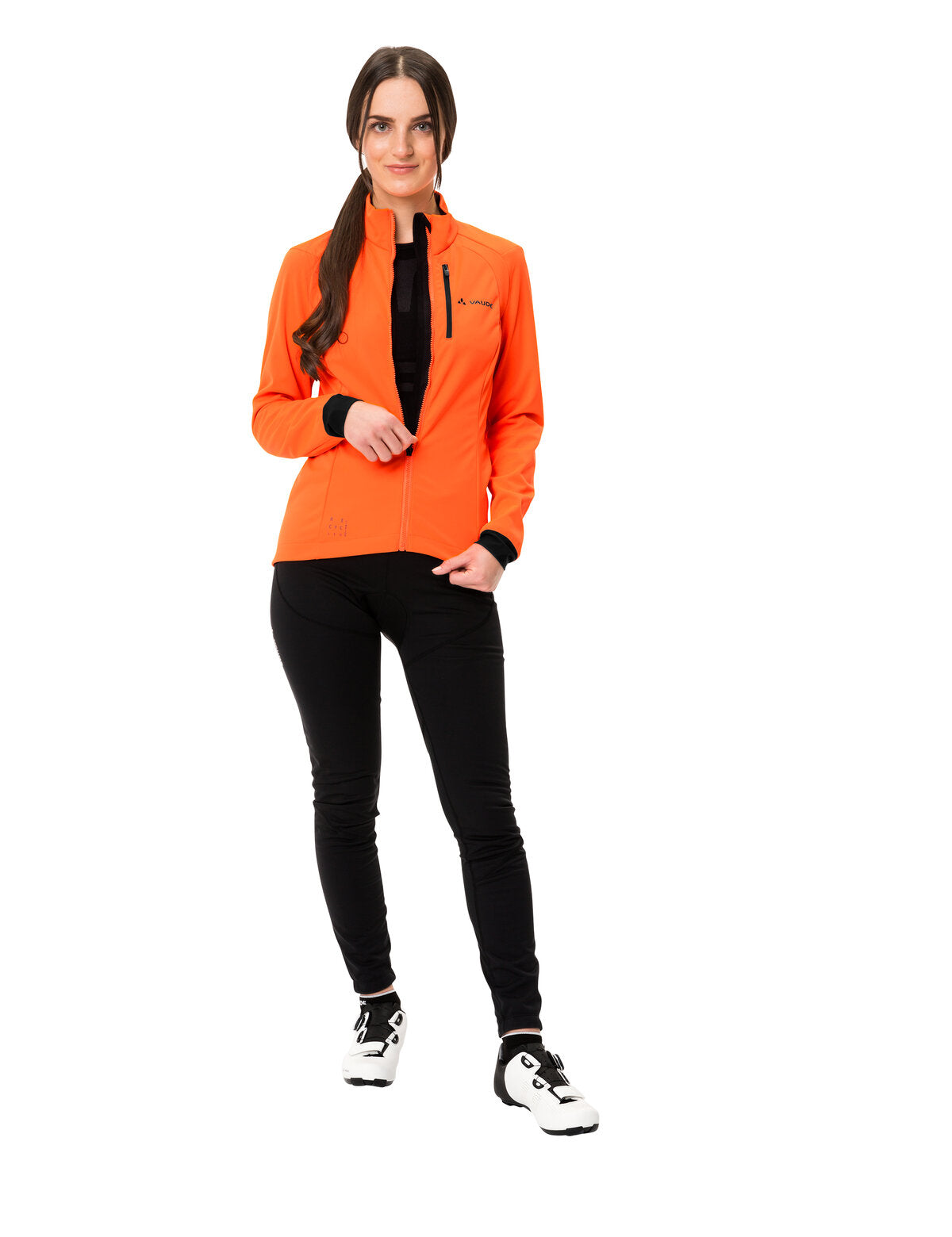 VAUDE Posta Softshell Jack Dames neon oranje