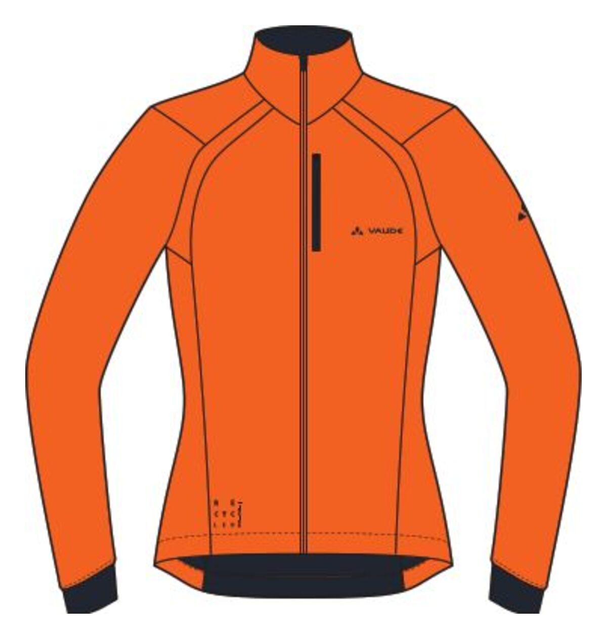 VAUDE Posta Softshell Jack Dames neon oranje