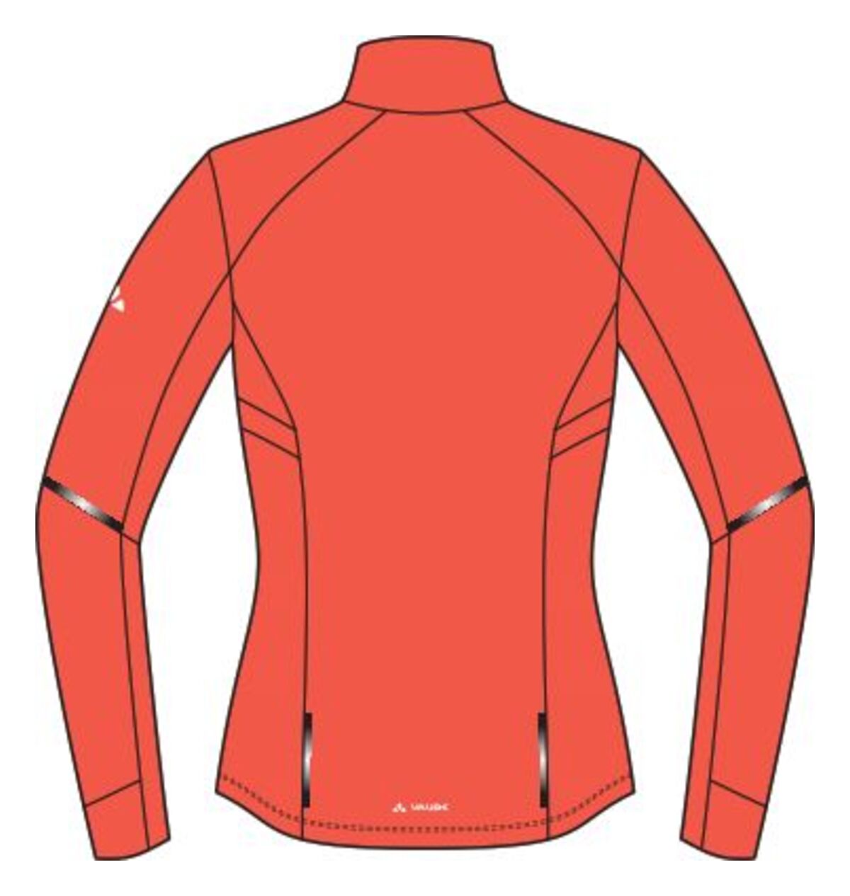 VAUDE Kuro regenjas dames rood