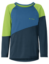 VAUDE Moab t-shirt lange mouw kinderen blauw/groen