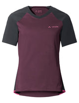 VAUDE Moab Pro korte mouw shirt dames paars/zwart