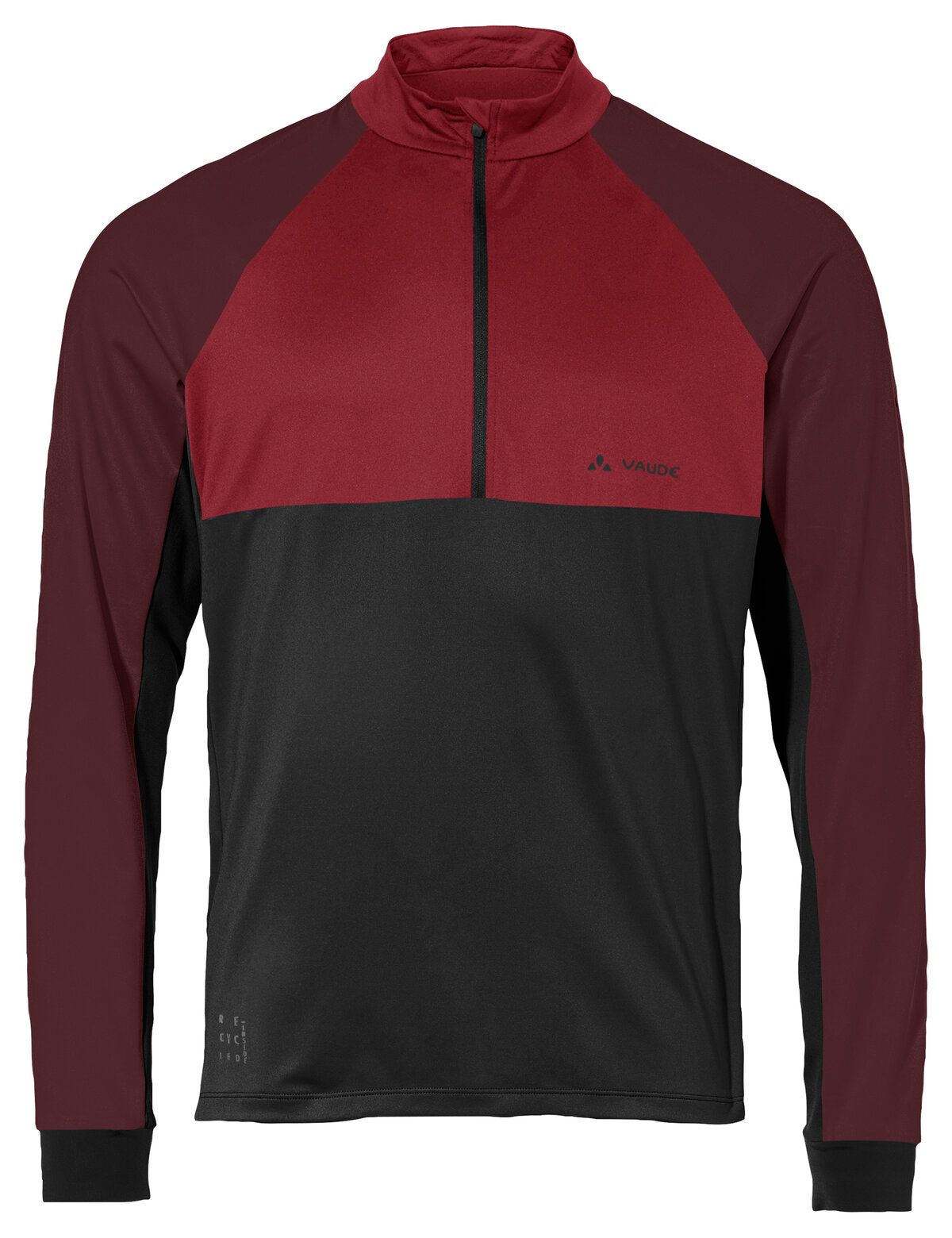 VAUDE Qimsa Halfzip LS Shirt Heren, karmijnrood