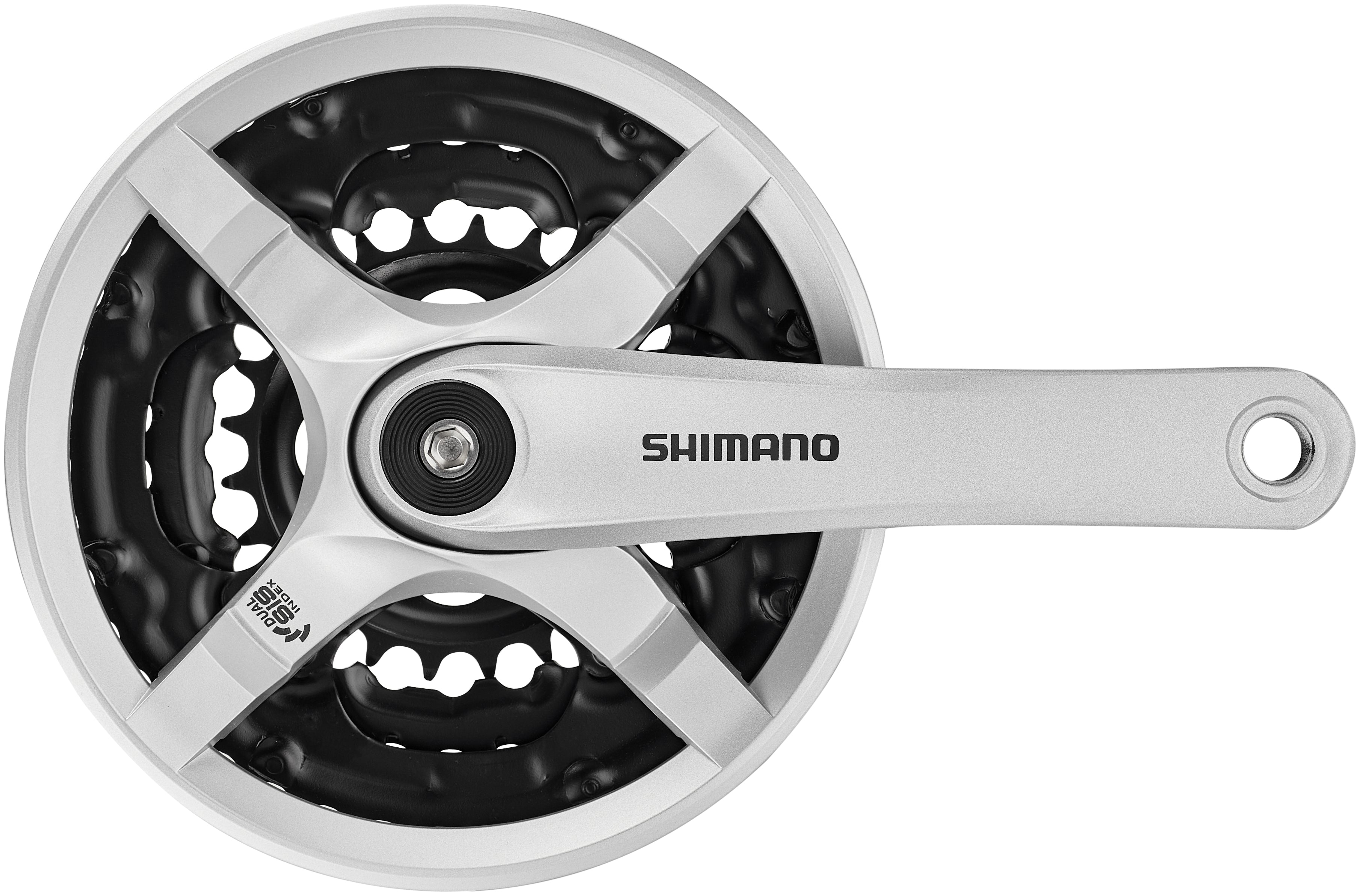 Shimano FC-TY501 crankstel 6/7/8-speed 42-34-24 tanden met kettingkastring zilver