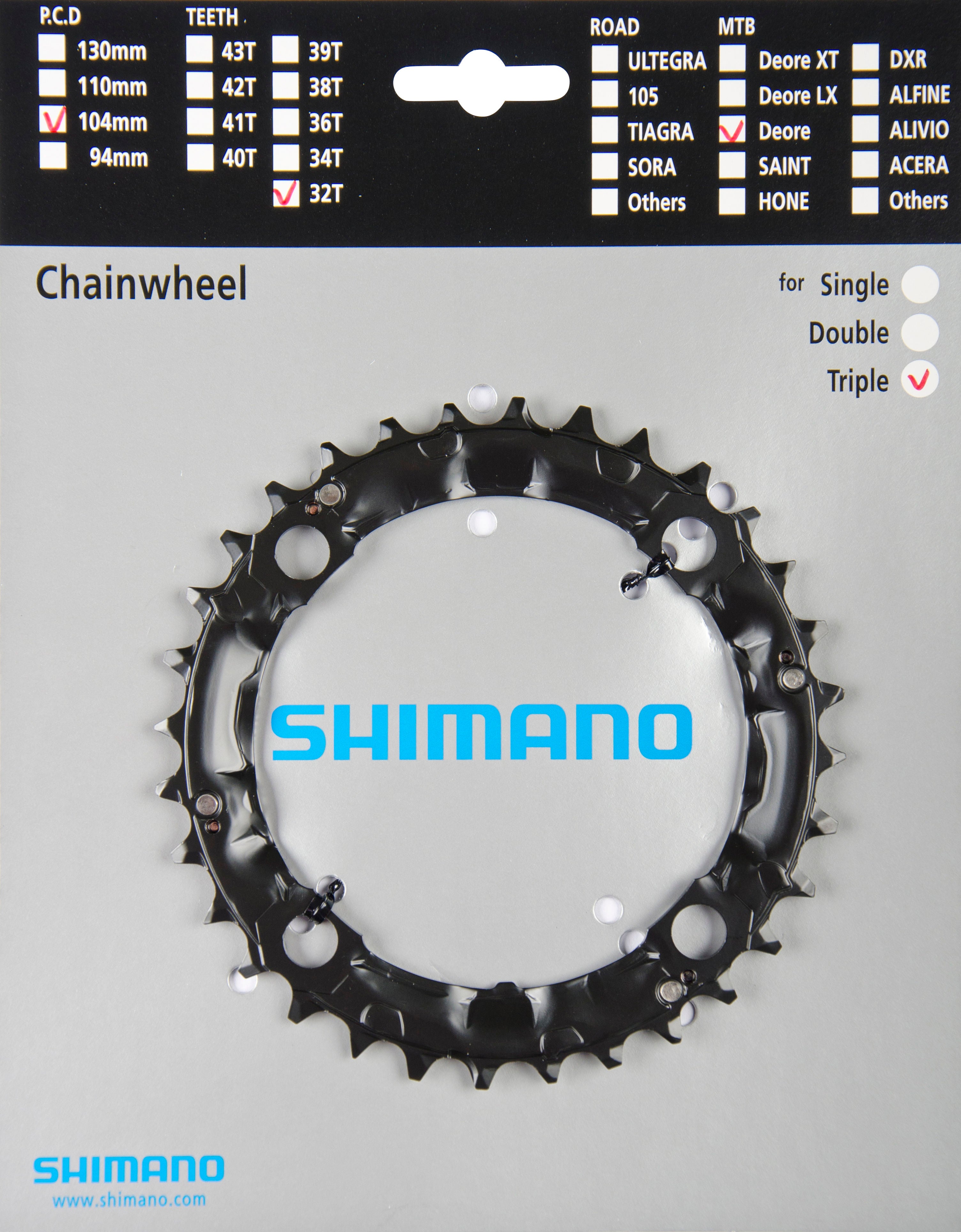 Shimano Deore FC-M480 kettingblad zwart