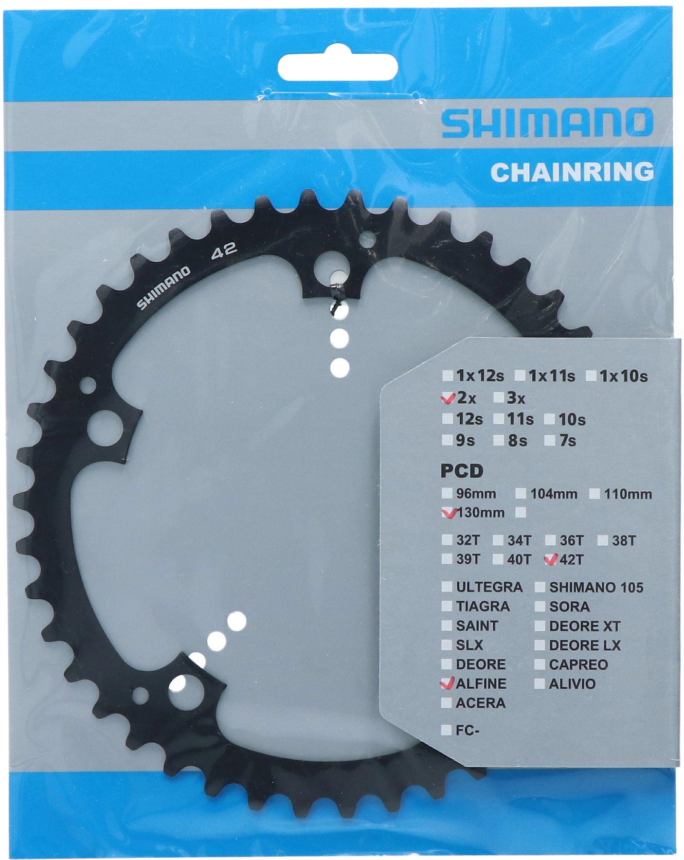 Shimano Alfine FC-S501 kettingblad 1-speed zwart