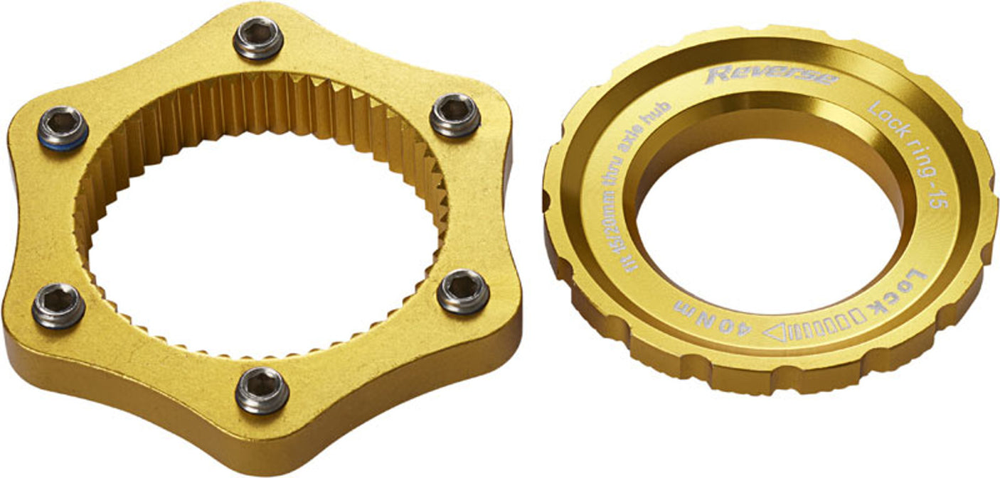 Reverse centerlock adapter goud