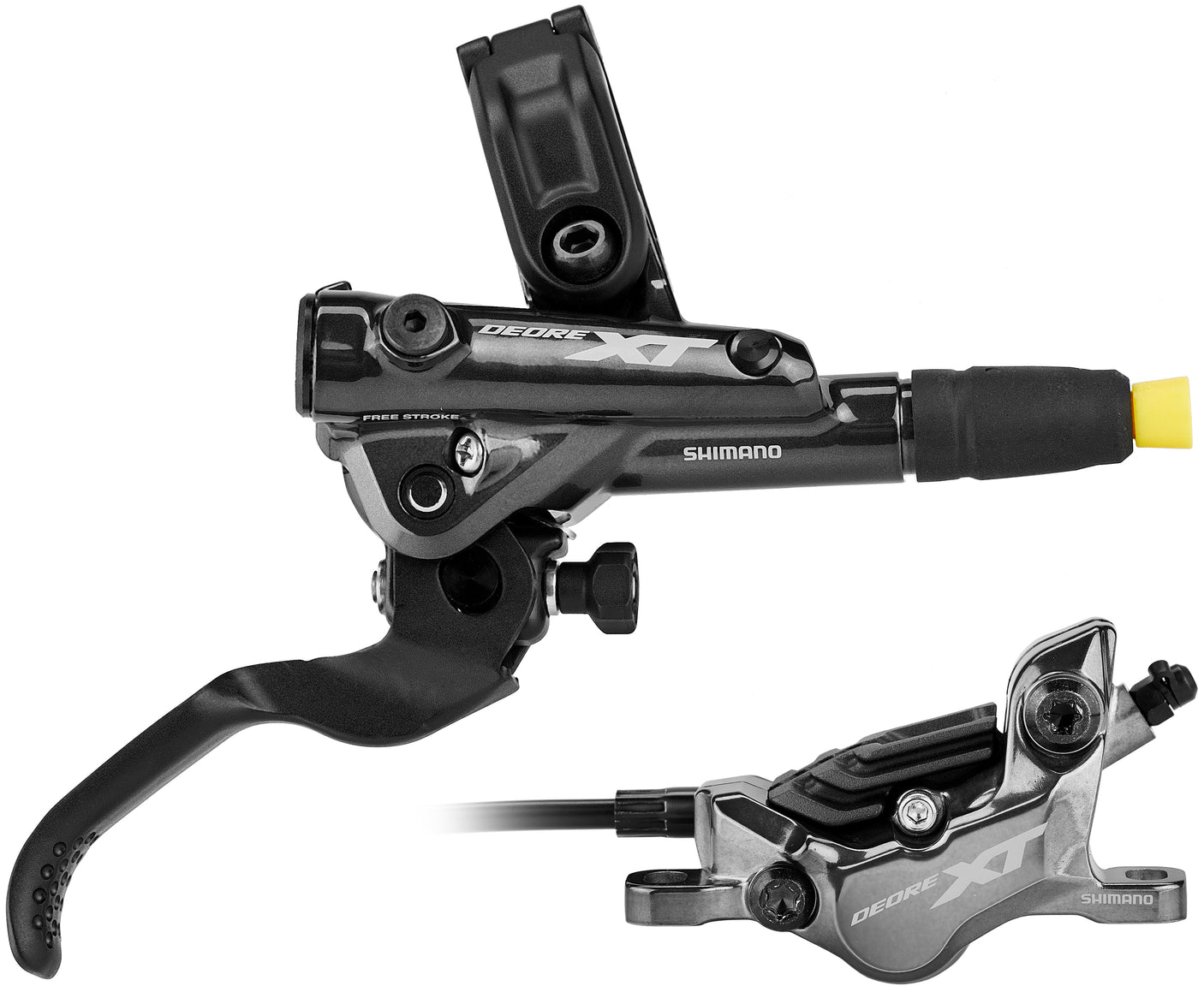 Shimano Deore XT BR-M8120 schijfrem I-Spec EV met N03A harspad achterwiel zwart