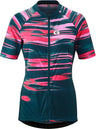 Gonso Copedello fietsshirt met korte mouwen en volledige ritssluiting dames petrol/roze