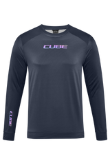 CUBE ATX ronde hals jersey lange mouw zwart heren