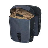 Basil Miles dubbele bagagedragertas 34l blauw/zwart