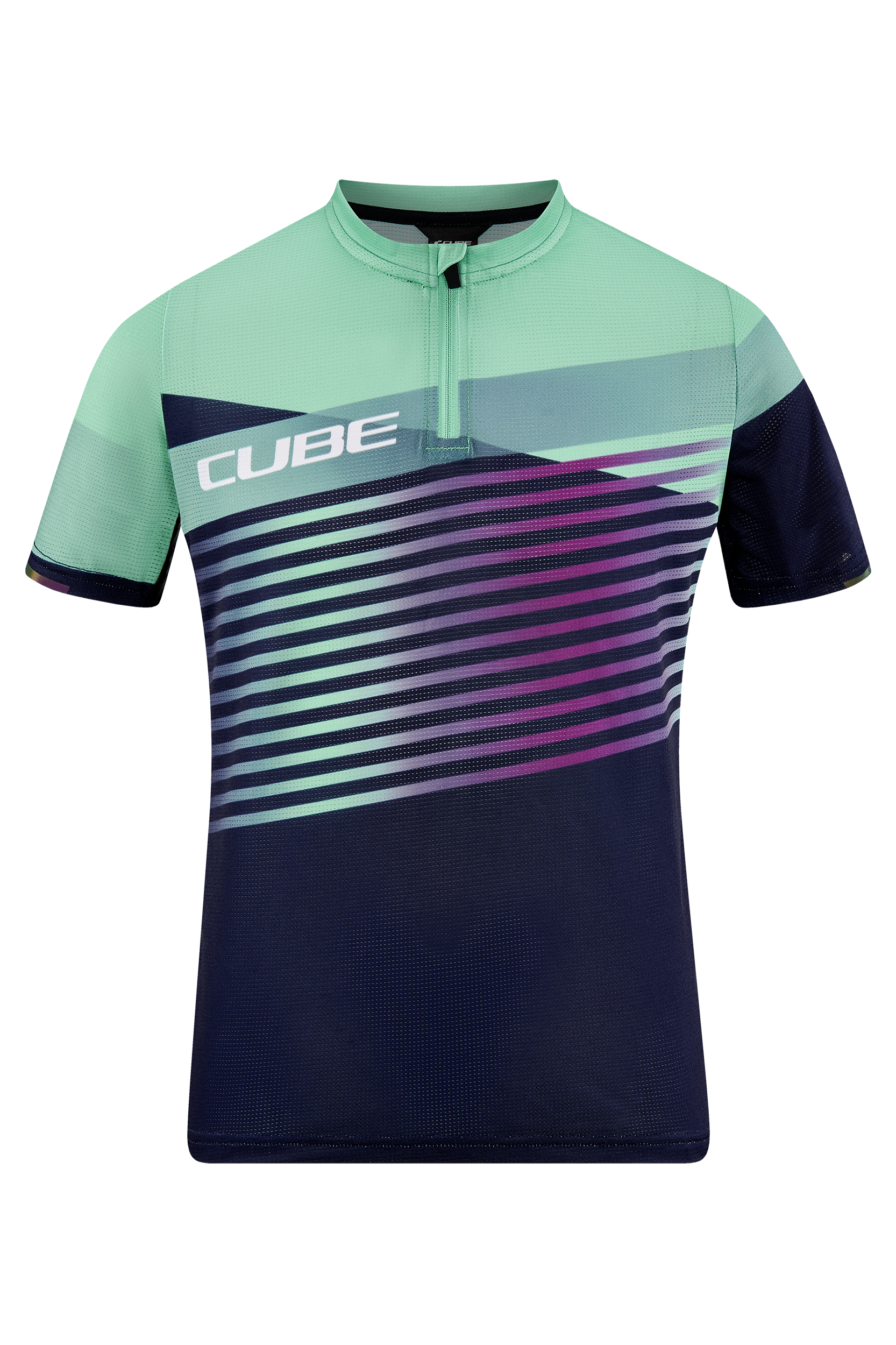 CUBE TEAMLINE jersey ROOKIE korte mouw blauw'n'mint