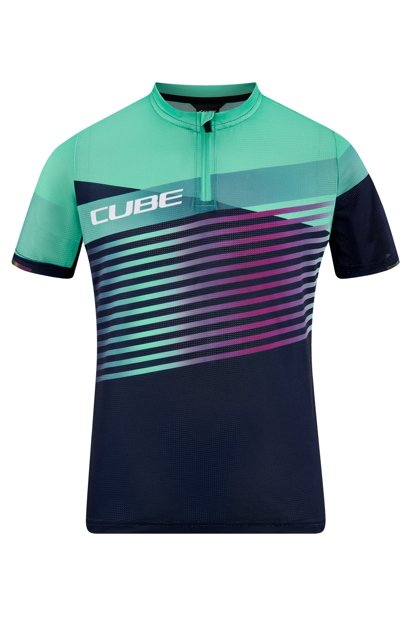 CUBE TEAMLINE jersey ROOKIE korte mouw blauw'n'mint