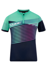 CUBE TEAMLINE jersey ROOKIE korte mouw blauw'n'mint