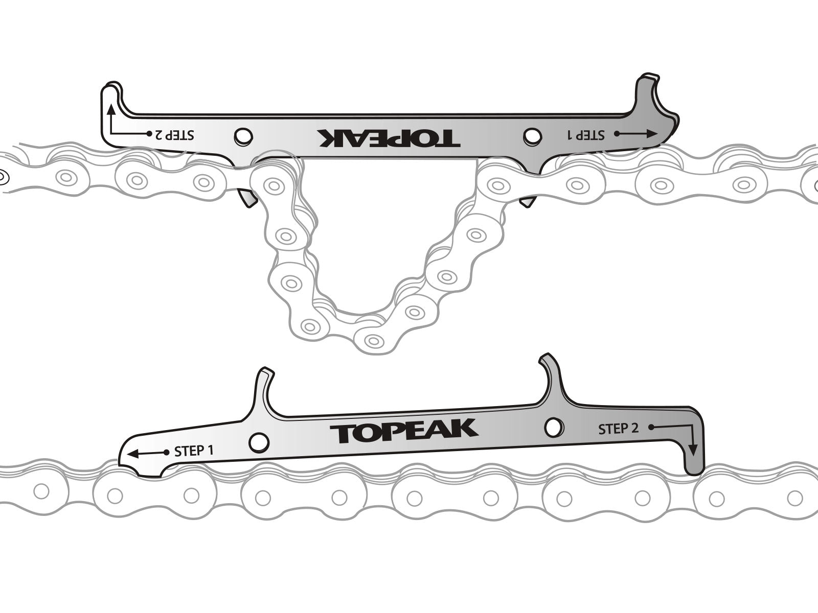 Topeak kettingbevestigingshaak en slijtagemeter