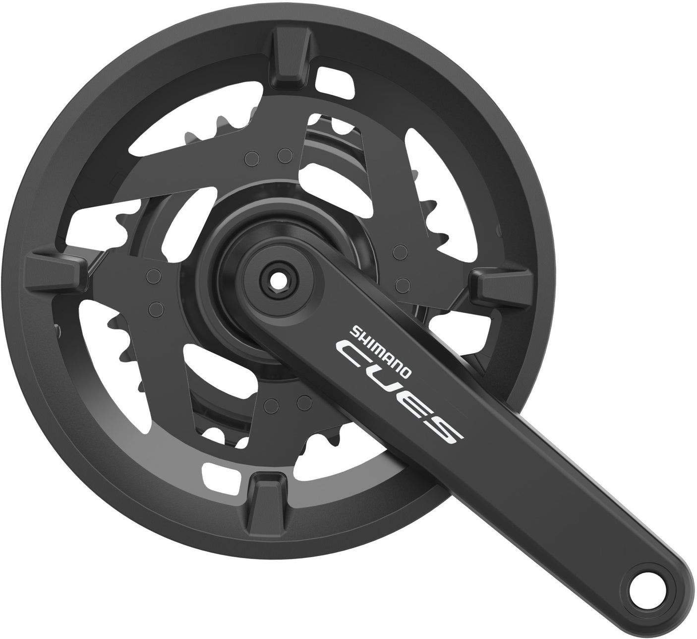 Shimano Cues FC-U4010-2 Kurbelgarnitur 9/10-fach 46-30Z mit Kettenschutz