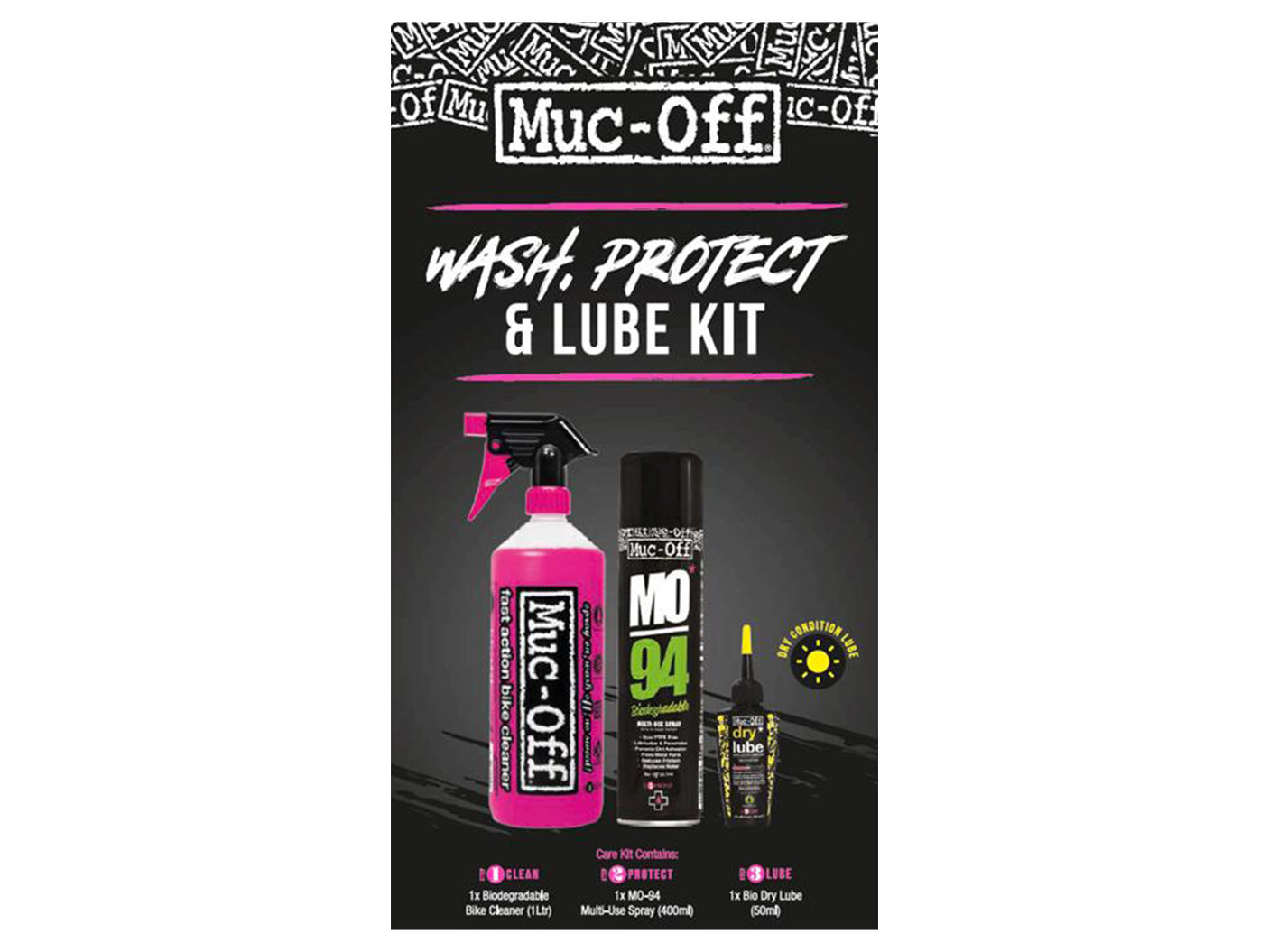 Muc-Off Wash Protect Dry Lube-reinigingsset