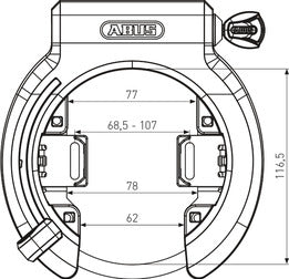 ABUS Granit 6950M AM R Xplus ringslot zwart